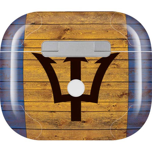 Barbados Flag Dark Wood Apple AirPods (3rd Gen 2021) Skin